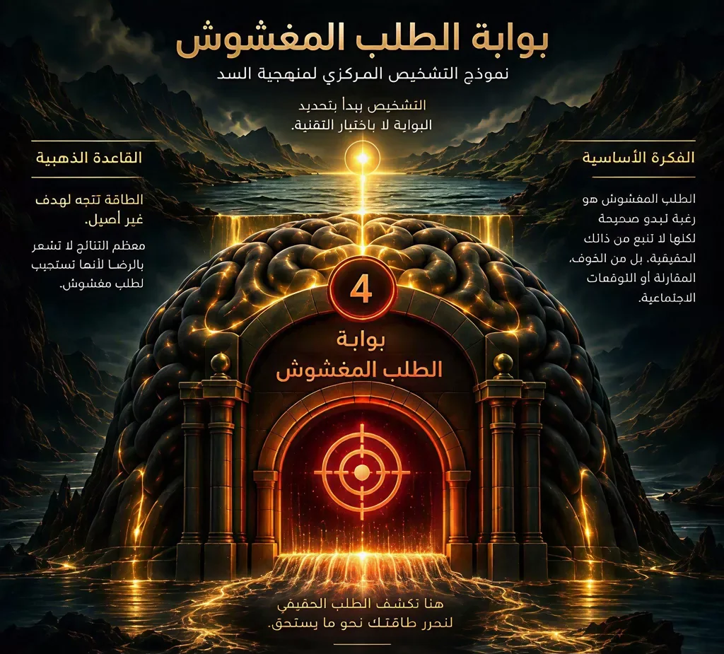بوابة الطلب المغشوش — نموذج التشخيص المركزي لمنهجية السدّ