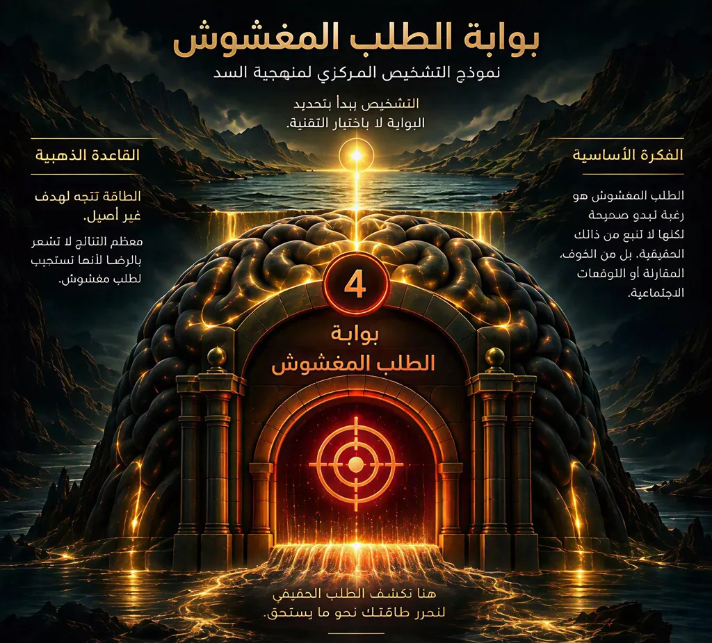 بوابة الطلب المغشوش — نموذج التشخيص المركزي لمنهجية السدّ